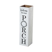 Glitzhome 30" Double Sided Solid Wood Box Porch "Welcome" Sign