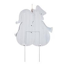 Glitzhome 30" Metal Snowman Yard Stake, Standing Decor or Wall Decor