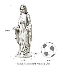 Glitzhome 30" MGO Blessed Mother Mary Garden Statue
