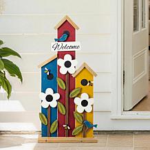 Glitzhome 30" Solid Wood Birdhouse Shaped Porch Décor