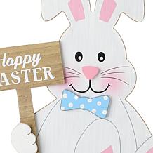 Glitzhome 30.75in H Wooden Easter Stacked Bunny Porch Decor