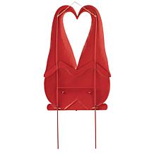 Glitzhome 30in H Valentine's Metal Gnome Couple Yard Stake