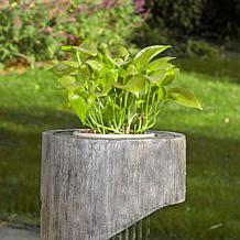 Glitzhome 31.25" Polyresin Spiral Outdoor Fountain w/ Pump, LED Light