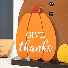 Glitzhome 31in. H Thanksgiving Wooden Turkey Porch Decor