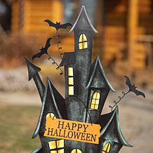 Glitzhome 32" Metal Haunted House Yard Stake