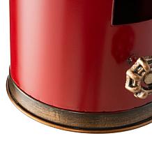 Glitzhome 32" Retro Red Metal Pagoda Birdhouse with Bronze Roof