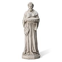 Glitzhome 32.75" MGO St. Francis Garden Statue w/ Birdfeeder