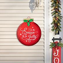Glitzhome 32"H Large Metal Christmas Ornament Yard Stake or Wall Décor