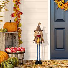 Glitzhome 33-38"H Fall Fabric Scarecrow Porch Decor w Telescoping Legs