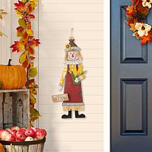 Glitzhome 36.25in. H Metal Scarecrow Yard /Standing /Hanging Sign