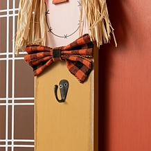 Glitzhome 36.25in. Lighted Wooden Scarecrow Family Porch Decor Wreath