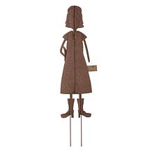 Glitzhome 36in. H Metal Thanksgiving Pilgrim Girl Yard or Hang Decor