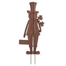 Glitzhome 36in H St. Patrick's Metal Leprechaun Yard Stake/ Wall Decor