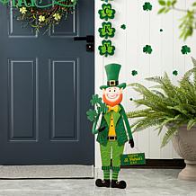 Glitzhome 36in H St. Patrick's Metal Leprechaun Yard Stake/ Wall Decor