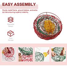 Glitzhome 39.25" Lighted 3D PVC Stacked Ornaments w 760 LED Lights