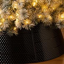 Glitzhome 40.5" D Christmas Hammered Metal Tree Collar