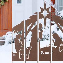 Glitzhome 41.5" Metal Nativity Combo Yard Stake