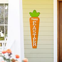 Glitzhome 41.5in H Easter Wooden and Metal Carrot Porch Decor