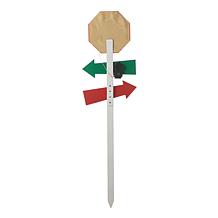 Glitzhome 41.75" H LED Wooden Yard Stake Written with Santa Stop Here