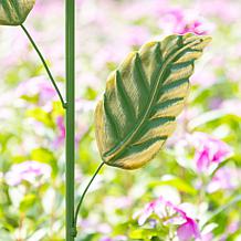 Glitzhome 41"H Blue and Yellow Garden Metal Flower Yardstake