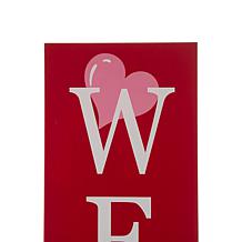 Glitzhome 42" H Valentine's Wooden Welcome Porch Sign