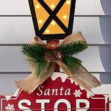 Glitzhome 42" H Wooden Christmas Yard Stake with LED