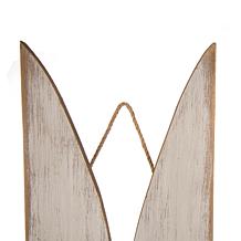 Glitzhome 42" Wooden Easter Welcome Porch Sign with Bunny Ears