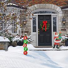 Glitzhome 42.25" Metal JOY Ornament Yard Stake / Wall Decor