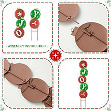 Glitzhome 42.25" Metal JOY Ornament Yard Stake / Wall Decor