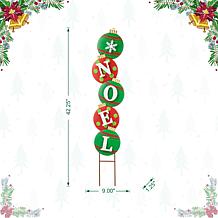 Glitzhome 42.25" Metal NOEL Ornament Yard Stake or Wall Decor