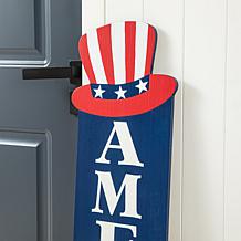 Glitzhome 42in H Patriotic Americana Wooden AMERICA Porch Decor