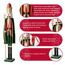 Glitzhome 42in. H Wooden Christmas King Nutcracker