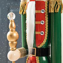 Glitzhome 42in. H Wooden Christmas King Nutcracker