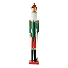 Glitzhome 42in. H Wooden Christmas King Nutcracker