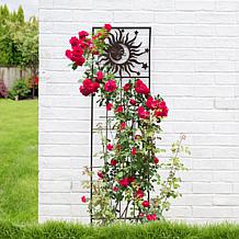 Glitzhome 48"H Metal Sun Garden Trellis with Stars Design