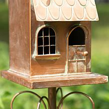 Glitzhome 52" Farmhouse Birdhouse with Rustic Faux Copper Finish