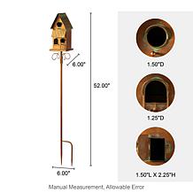 Glitzhome 52" Farmhouse Birdhouse with Rustic Faux Copper Finish
