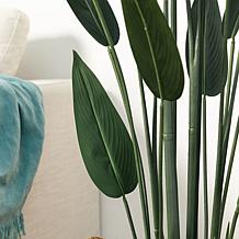 Glitzhome 5.25' Faux Bird of Paradise Simulates Plants in Pot