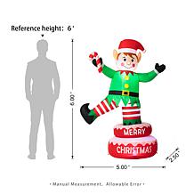 Glitzhome 6' Lighted Inflatable Rotating Elf