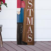 Glitzhome 60" H Wooden Christmas Nutcracker Porch Sign