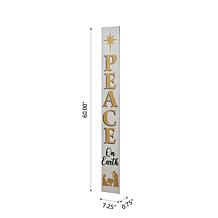Glitzhome 60" H Wooden Nativity PEACE Porch Sign