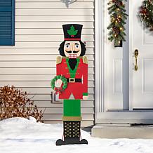 Glitzhome 60" Metal Nutcracker Porch Decor