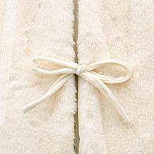 Glitzhome 60" Oversized White Faux Rabbit Fur Christmas Tree Skirt