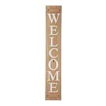 Glitzhome 60" Wooden Welcome Porch Sign w/4 Interchangeable Wreaths