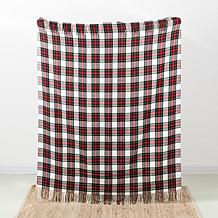 Glitzhome 60in L Acrylic Plaid Woven Throw