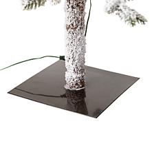 Glitzhome 6ft Deluxe Pre-Lit Flocked Pine Artificial Christmas Tree