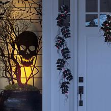 Glitzhome 6ft L Lighted Halloween Bat Garland