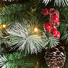 Glitzhome 6ft Pre-Lit Christmas Porch Tree w/ 200 Warm White Lights