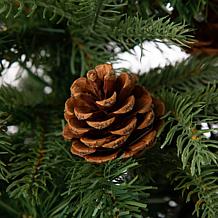 Glitzhome 6ft. Pre-Lit Green Fir Artificial Christmas Tree w/ 350 LED