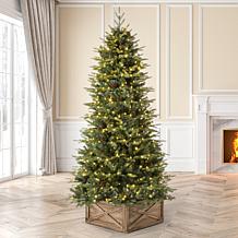 Glitzhome 6ft. Pre-Lit Green Fir Artificial Christmas Tree w/ 350 LED